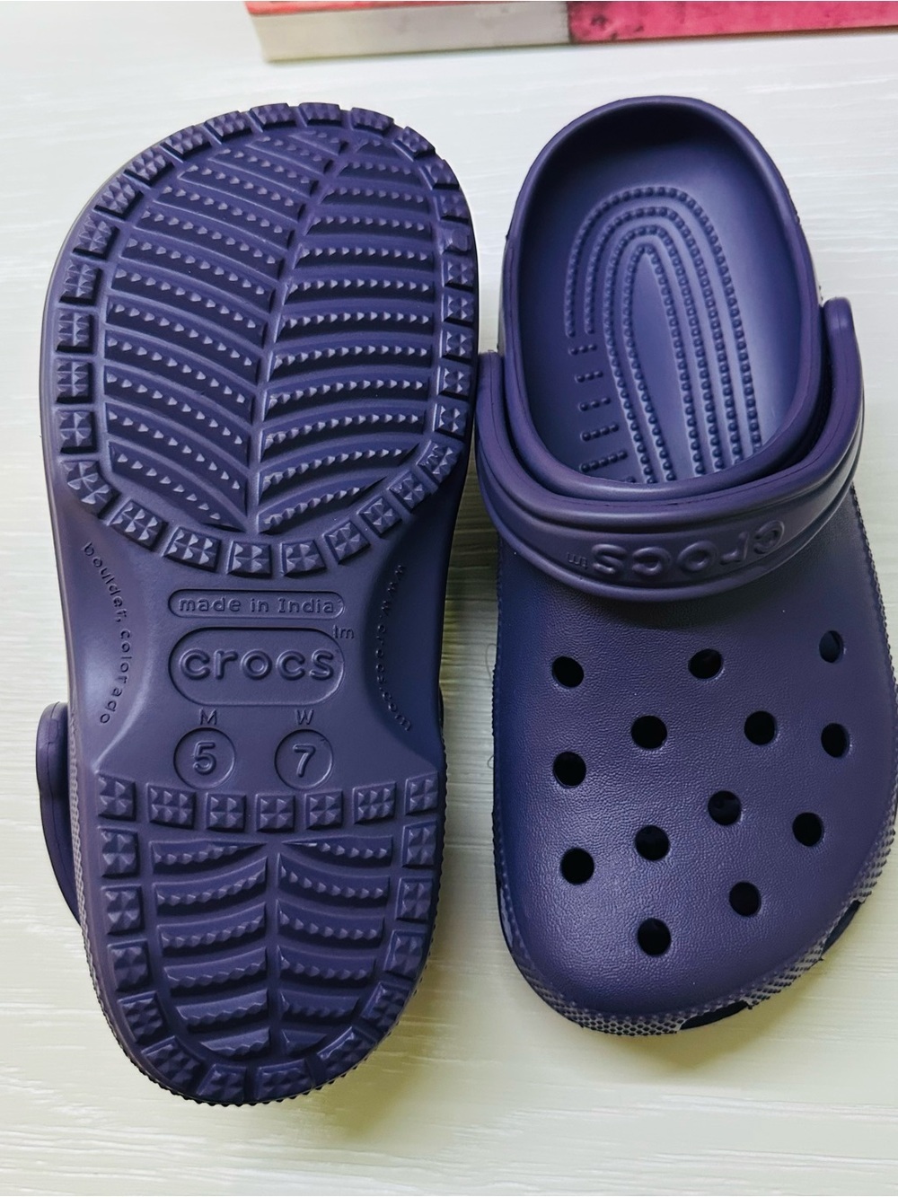CROCS Women Classic Clog Sandals in Deep Purple - Picture 2 of 4